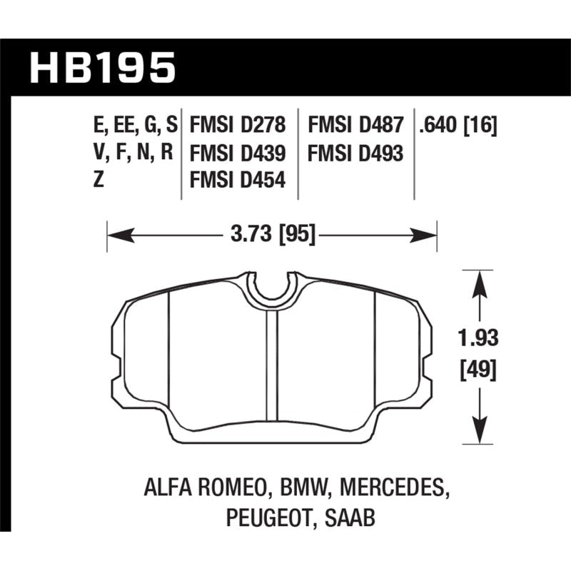 Hawk 84-4/91 BMW 325 (E30) HT-10 Front Race Pads (NOT FOR STREET USE) - T1 Motorsports