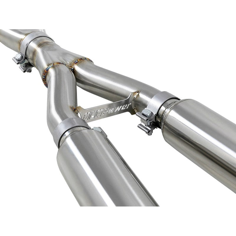 aFe POWER Takeda 2.5in 304 SS CB Exhaust w/ Black Tips 17-19 Infiniti Q60 V6-3.0L (tt)