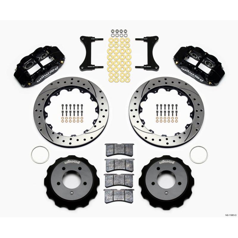 Wilwood Narrow Superlite 6R Front Hat Kit 12.88in Drilled 93-96 Mazda RX7 - T1 Motorsports
