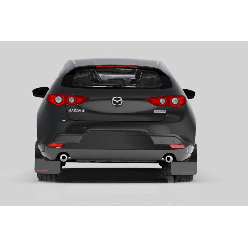Rally Armor 19-22 Mazda3 GT Sport Hatch Black UR Mud Flap w/ Red Logo - T1 Motorsports