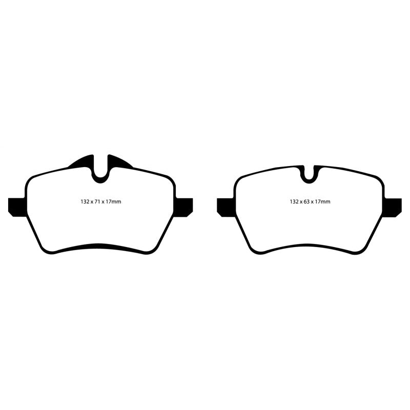 EBC Redstuff Brake Pads -  07-14 Mini Hardtop 1.6 Turbo Cooper S - Front Brake Pads