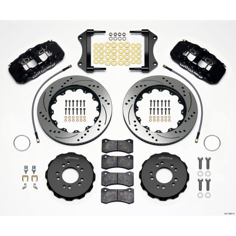 Wilwood AERO6 Front Hat Kit 14.25 Drilled 2014-Up Corvette C7 w/Lines - T1 Motorsports