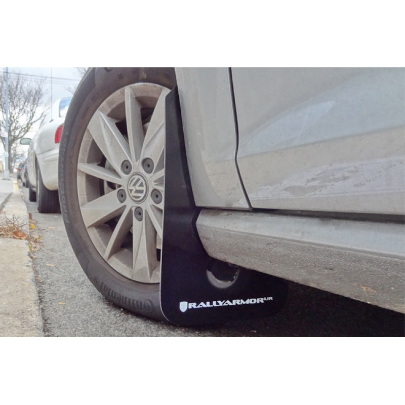 Rally Armor 15-21 VW Golf/GTI/TSI Black UR Mud Flap w/ Red Logo - T1 Motorsports