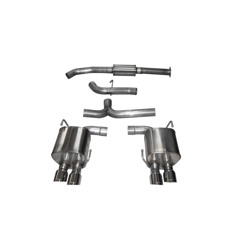 Corsa Sport Cat Back Exhaust w/Polished Quad 3.5in Tips - 2015-2021 Subaru WRX