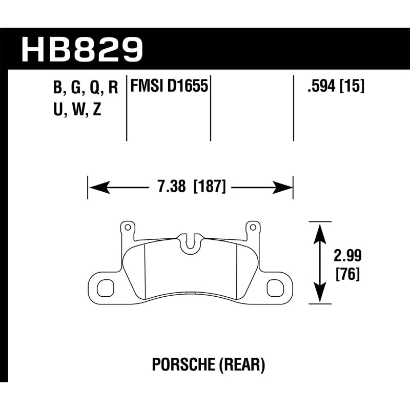 Hawk 12-17 Porsche 911 Performance Ceramic Street Rear Brake Pads - T1 Motorsports