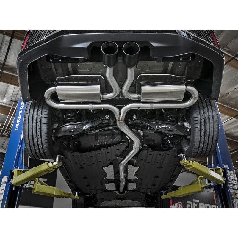 aFe Takeda 3in 304 SS Cat-Back Exhaust System w/ Black Tips 2017+ Honda Civic Si (4dr) I4 1.5L (t)