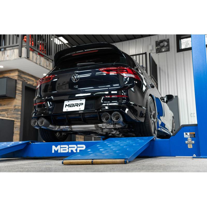MBRP 2022 Volkswagon Golf R MK8 T304 Stainless Steel 3in Cat-Back, Quad Rear Exit- Carbon Fiber Tips - T1 Motorsports