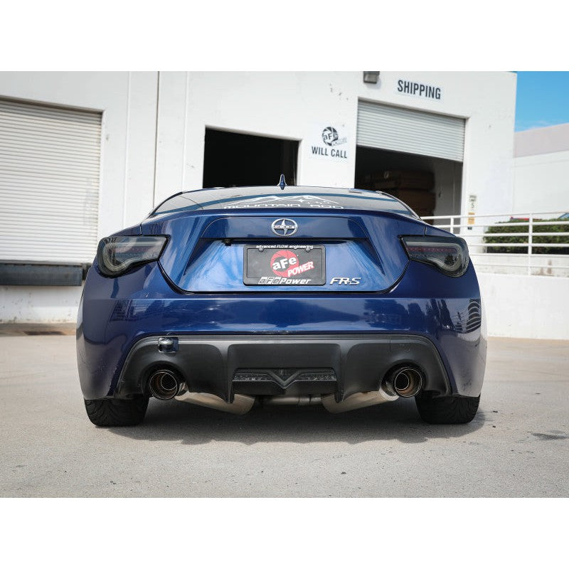 aFe Takeda Exhaust Axle-Back 13-15 Scion FRS / Subaru BRZ 304SS Carbon Fiber Dual Tips Exhaust