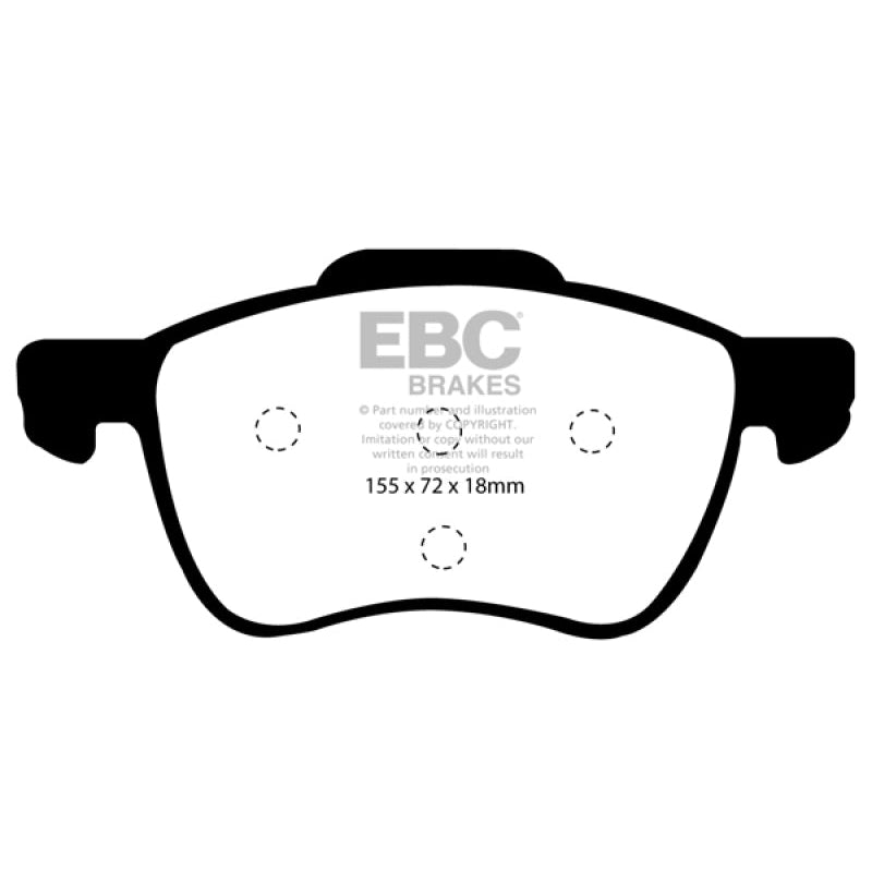 EBC Redstuff Brake Pads -  01-05 Volvo S60 2.3 Turbo T5 - Front Brake Pads