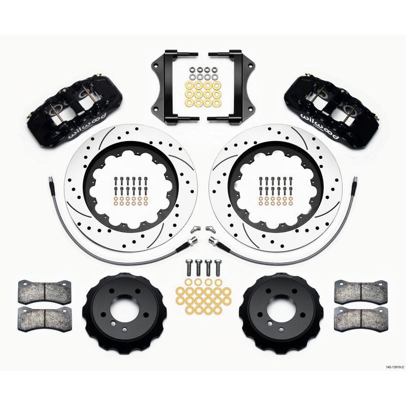 Wilwood AERO6 Front Hat Kit 15.00 Drilled 2007-2011 BMW E90 Series w/Lines - T1 Motorsports