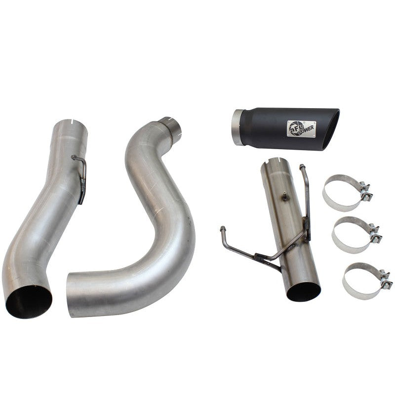 aFe MACHForce XP Exhaust Large Bore 5in DPF-Back Alu. 13-15 Dodge Trucks L6-6.7L (td) *Black Tip