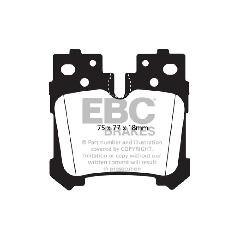 EBC Redstuff Brake Pads -  07+ Lexus LS460 4.6 - Rear Brake Pads