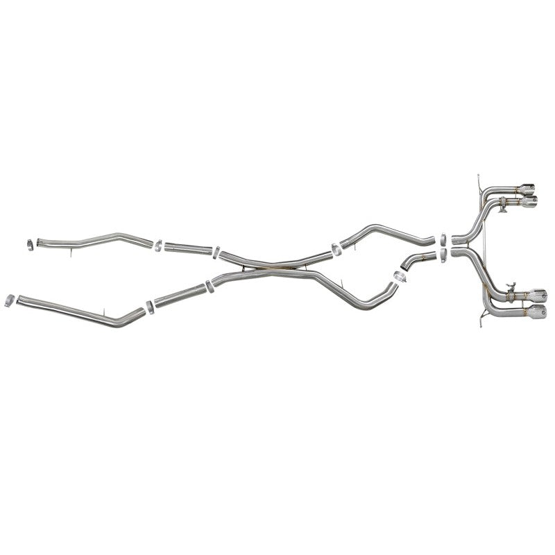 aFe MACH Force-Xp 3.5in. 304 SS C/B Exhaust w/o Muffler 15-18 BMW X5 M V8-4.4L (tt) - Polished Tip