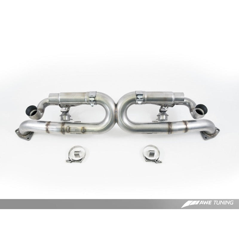 AWE Tuning Porsche 991 SwitchPath Exhaust for Non-PSE Cars Diamond Black Tips
