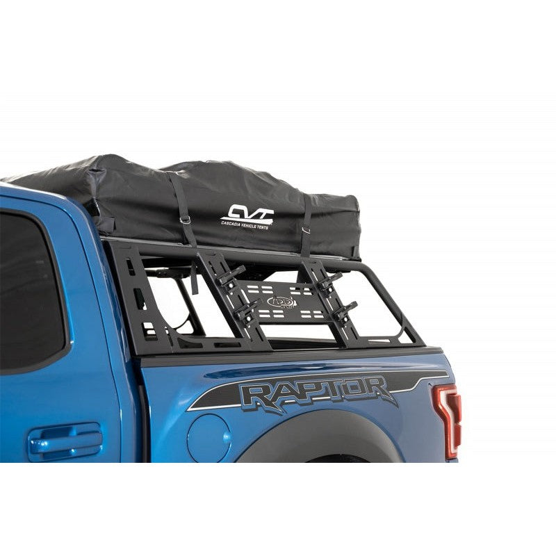 Addictive Desert Designs 2015+ Ford F-150 Overlander Chase Rack w/ 3rd Brake Light - Hammer Black