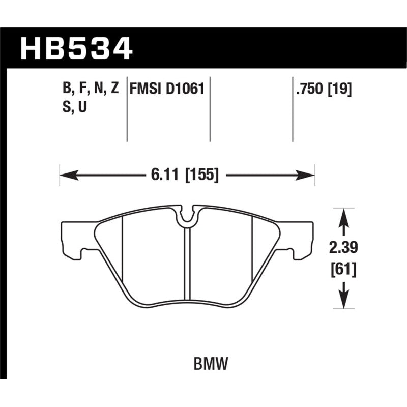 Hawk 08-12 BMW 128i /06 325i/325Xi /07 328i/328Xi /06 330i/330Xi Front DTC-70 Race Brake Pads - T1 Motorsports