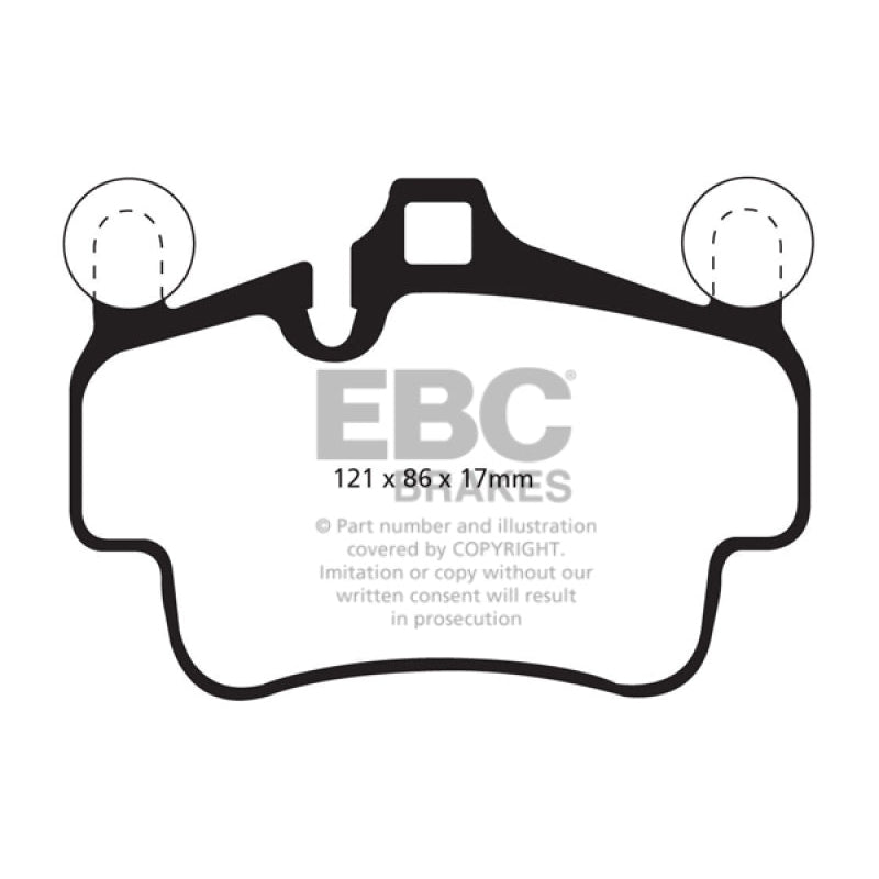 EBC Redstuff Brake Pads -  07-08 Porsche 911 (997) (Cast Iron Rotor only) 3.6 Carrera 2 - Front Brake Pads