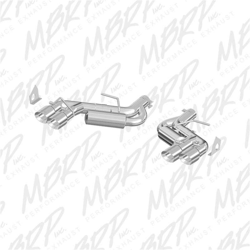 MBRP 2016 Chevy Camaro V8 6.2L 6spd 3in Alum Race Dual Axle Back w/ 4.5in Quad Dual Wall Tips - T1 Motorsports