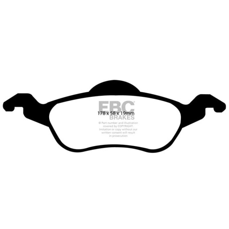 EBC Redstuff Brake Pads -  00-04 Ford Focus 2.0 - Front Brake Pads