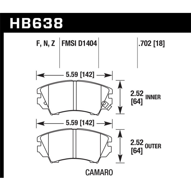 Hawk 10-15 Chevrolet Camaro HPS 5.0 Front Brake Pads - T1 Motorsports