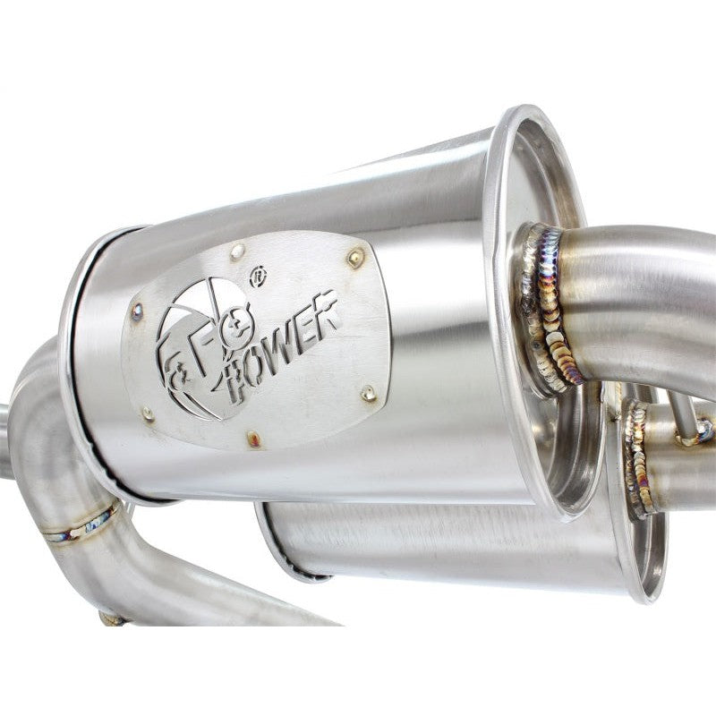aFe MACHForce XP 2.5in Axle Back Stainless Exhaust w/ Polished Tips 07-13 BMW 335i 3.0L L6 (E90/92)