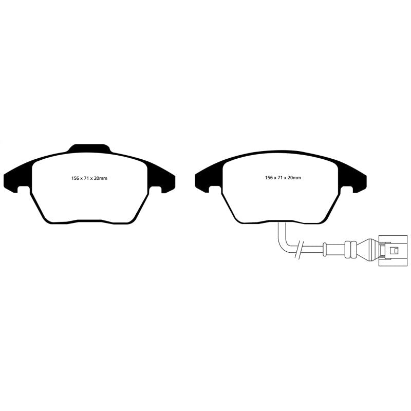EBC Redstuff Brake Pads -  06-13 Audi A3 2.0 Turbo (Girling rear caliper) - Front Brake Pads