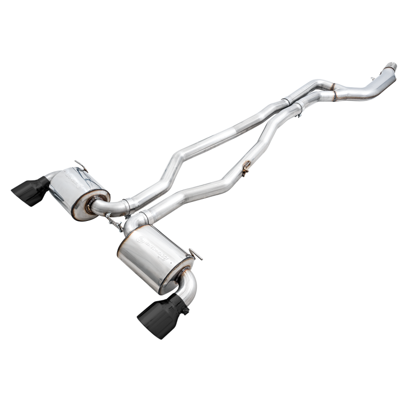 AWE 2020+ Toyota Supra A90 Non-Resonated Touring Edition Exhaust - 5in Diamond Black Tips