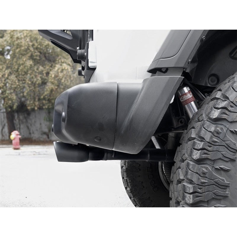 aFe Rebel Series 2.5in. 304 SS C/B Exhaust System 2018 Jeep Wrangler (JL) V6-3.6L - Black Tip
