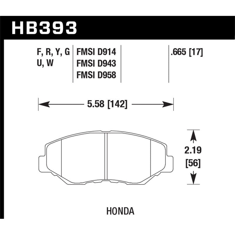 Hawk 89/03-17 Honda Accord HPS 5.0 Front Brake Pads - T1 Motorsports
