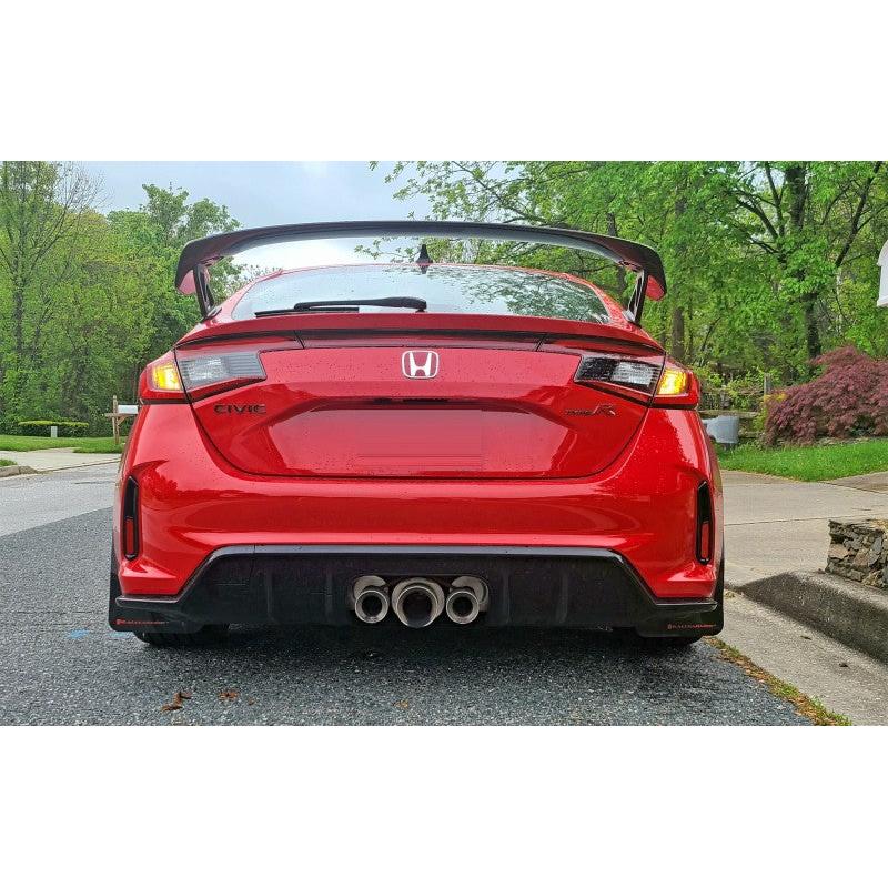 Rally Armor 2023+ Honda Civic Type R Black Mud Flap Light Blue Logo