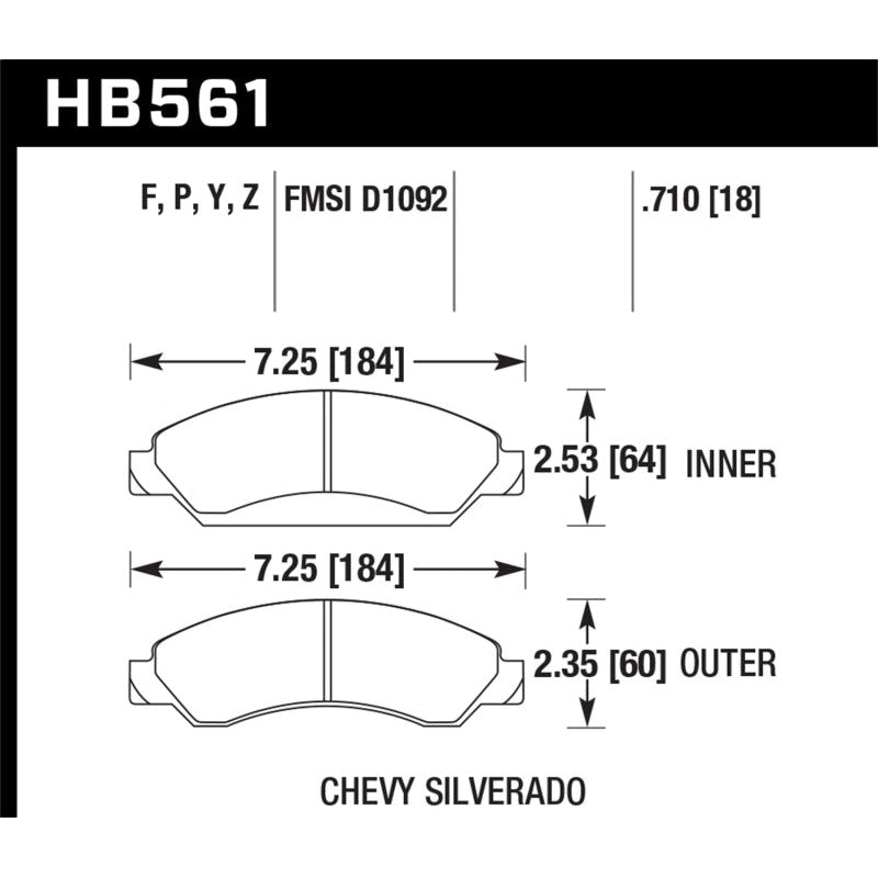 Hawk 07 Chevy Tahoe LTZ Front LTS Brake Pads - T1 Motorsports