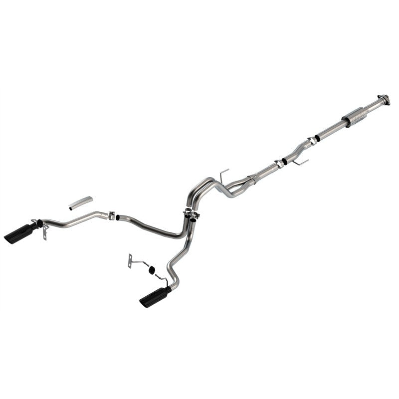Borla F-150 2021 2.7L/3.5L 4dr CC SB EC STB Lari/King R/Plinum/LTD 3/2.25 SRE CB AK BLK CHR Tips - T1 Motorsports