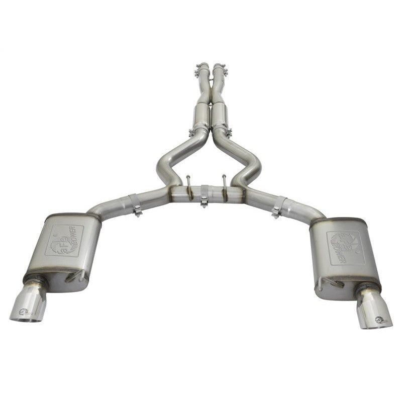 aFe MACHForce XP 3in Sport Tone Cat-Back Exhausts w/ Polished Tips 15-17 Ford Mustang V6/V8