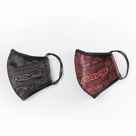 RAYS Official Face Mask (Set of 2) - Red / Gray - T1 Motorsports