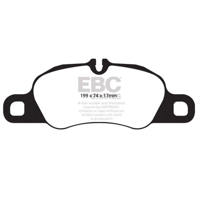 EBC Redstuff Brake Pads -  09-12 Porsche 911 (997) (Cast Iron Rotor only) 3.6 Carrera 2 - Front Brake Pads