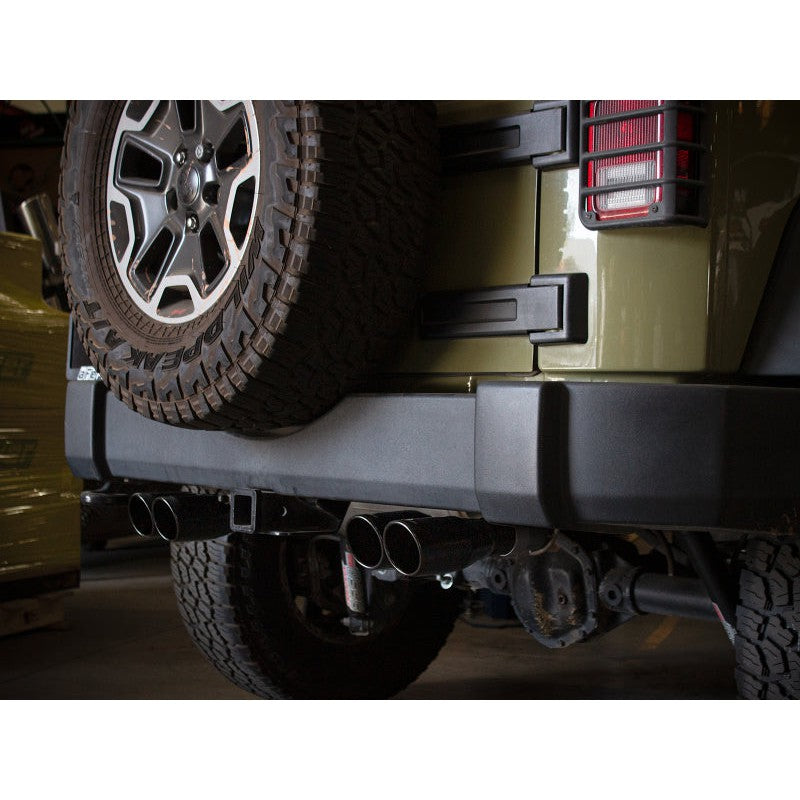 aFe Rebel Series 2.5in 409 SS Axle-Back Exhaust System Black 07-18 Jeep Wrangler (JK) V6-3.6L/3.8L