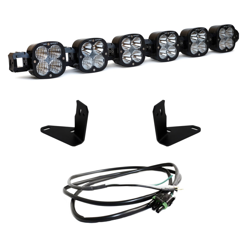 Baja Designs 2021+ Ford Bronco 6 XL Linkable Light Bar Kit Steel Bumper Mount w/Upfitter - T1 Motorsports
