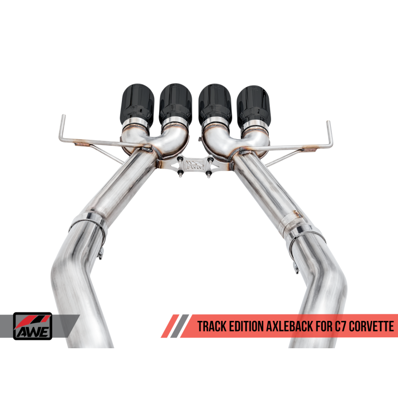 AWE Tuning 14-19 Chevy Corvette C7 Z06/ZR1 Track Edition Axle-Back Exhaust w/Black Tips