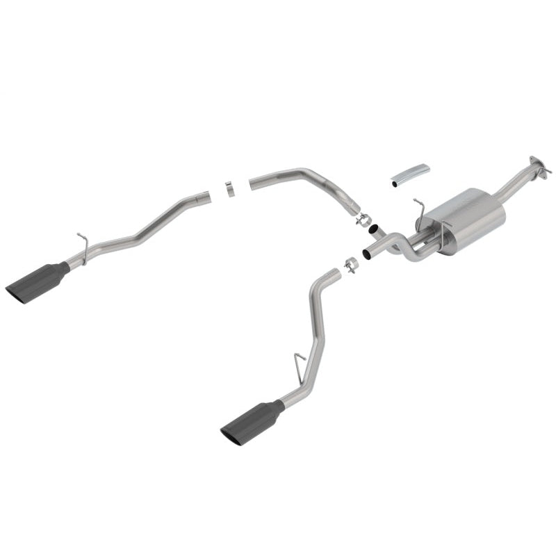 Borla 2019 RAM 1500 5.7L V8 AT 4DR Crew Cab Short Bed Touring SS Catback Exhaust - Black Chrome Tip - T1 Motorsports