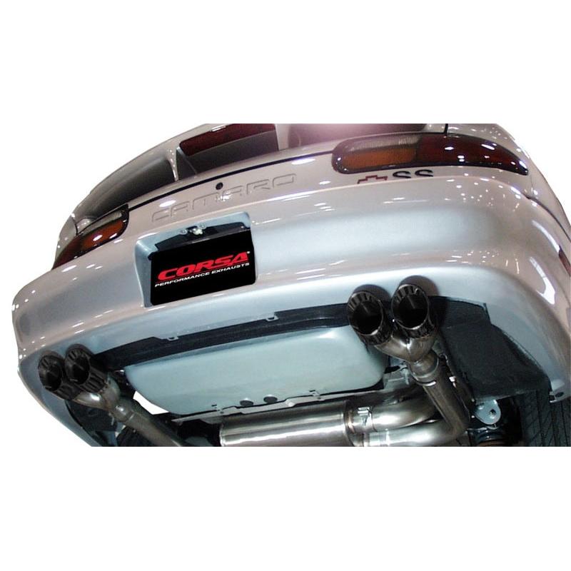 Corsa Sport Cat-Back Exhaust (Black Tips) - 1998-2002 Chevrolet Camaro Convertible Z28 5.7L V8
