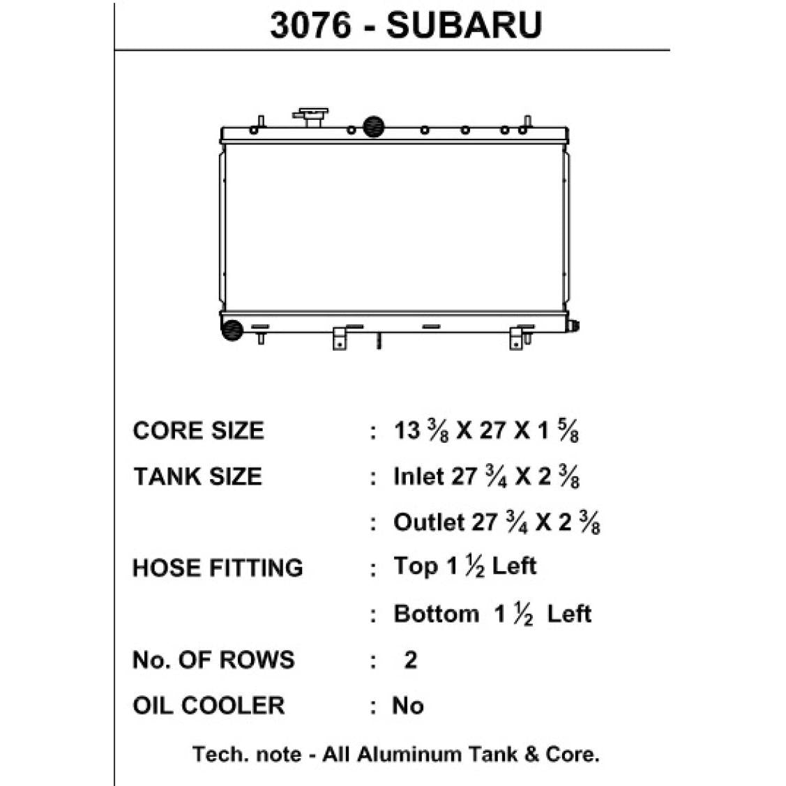 CSF 02-07 Subaru Impreza Radiator - T1 Motorsports