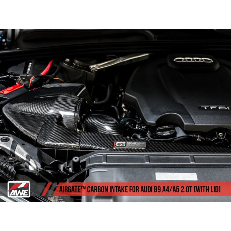 AWE Tuning Audi B9 A4/A5 2.0T Quattro Carbon Fiber AirGate Intake w/ Lid
