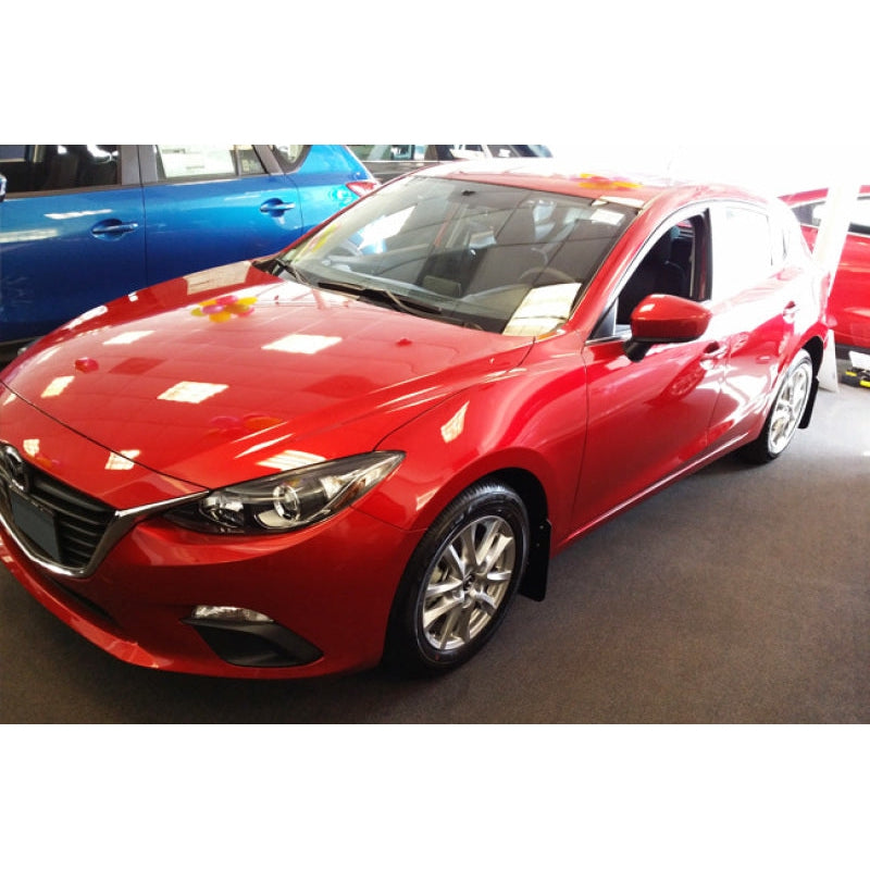 Rally Armor 14-18 Mazda 3/Speed3 Red UR Mud Flap w/ White Logo - T1 Motorsports