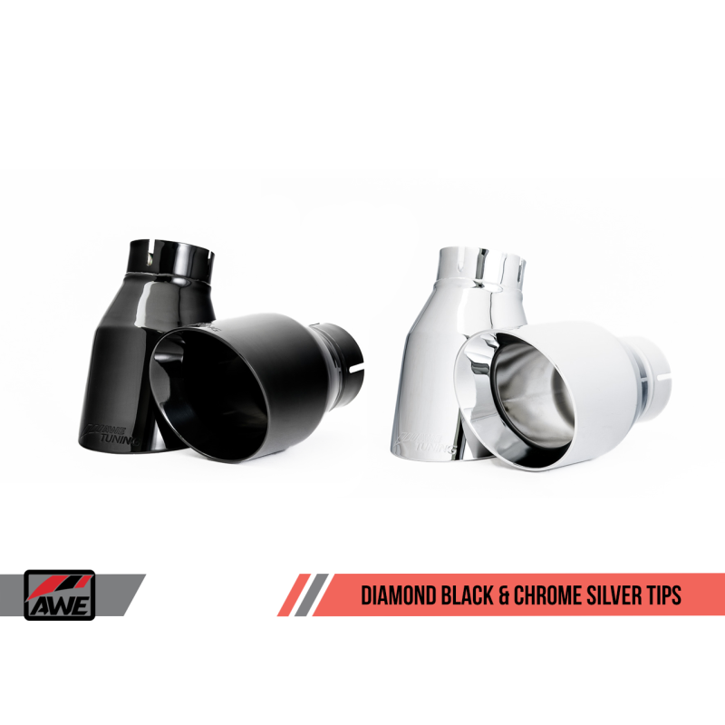 AWE Tuning BMW F22 M235i / M240i Touring Edition Axle-Back Exhaust - Chrome Silver Tips (90mm)