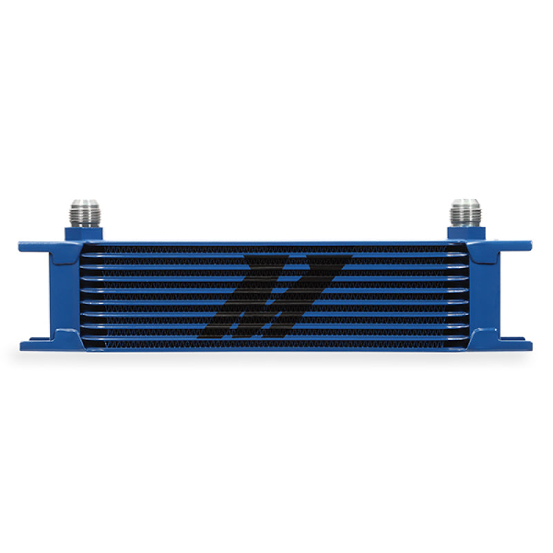 Mishimoto Universal 10 Row Oil Cooler - Blue - T1 Motorsports