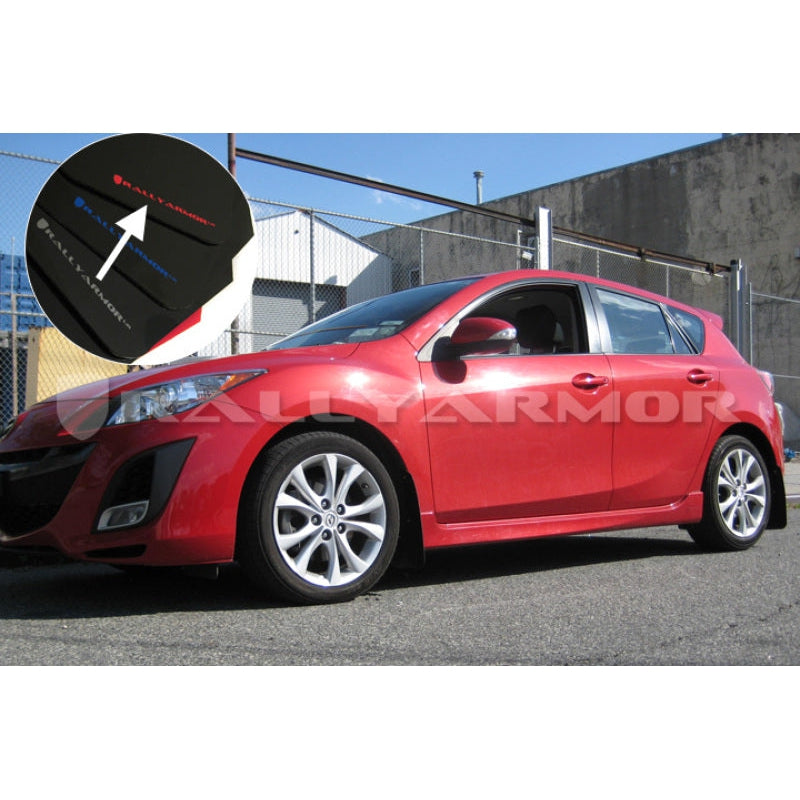 Rally Armor 10-13 Mazda3/Speed3 Black UR Mud Flap w/ Red Logo - T1 Motorsports