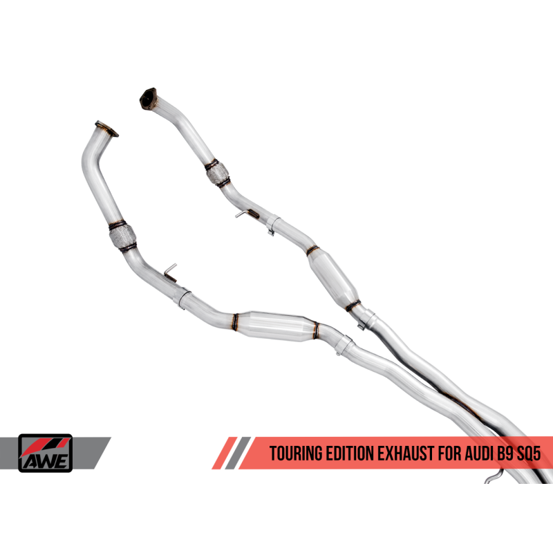 AWE Tuning Audi B9 SQ5 Resonated Touring Edition CatBack Exhaust No