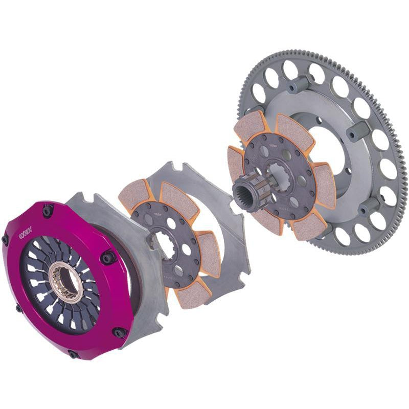 Exedy 2004-2014 Subaru Impreza WRX STI H4 Hyper Compe-D Twin Cerametallic Clutch Sprung Center Disc - T1 Motorsports