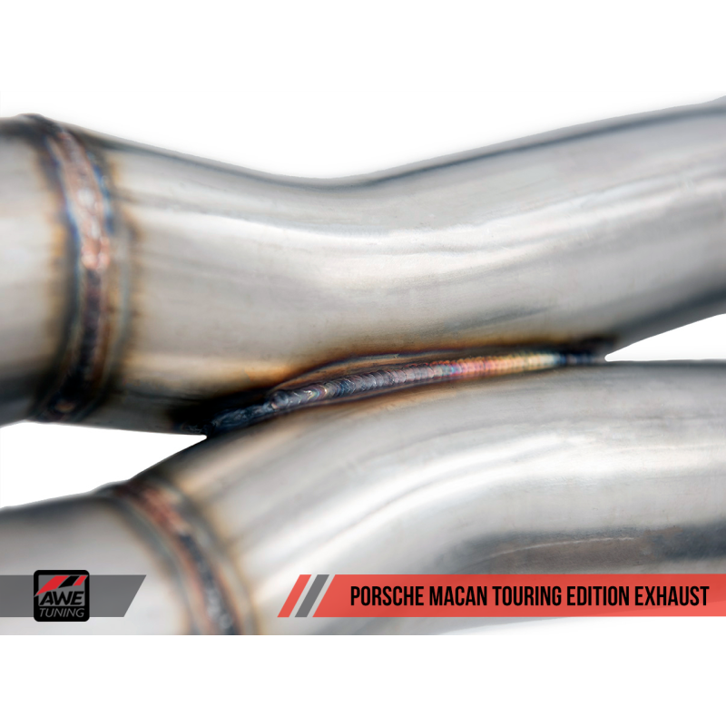 AWE Tuning Porsche Macan Touring Edition Exhaust System - Chrome Silver 102mm Tips