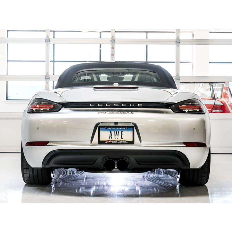 AWE Tuning Porsche 718 Boxster / Cayman SwitchPath Exhaust (PSE Only) - Diamond Black Tips - T1 Motorsports